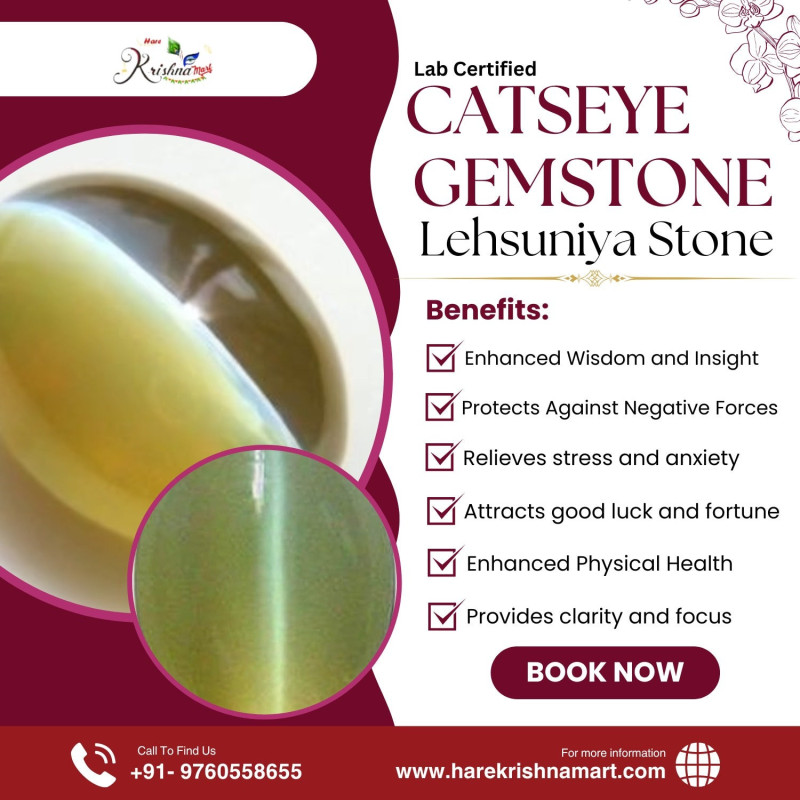 Certified Cats Eye Gemstone:  Cats Stone Price & Benefits