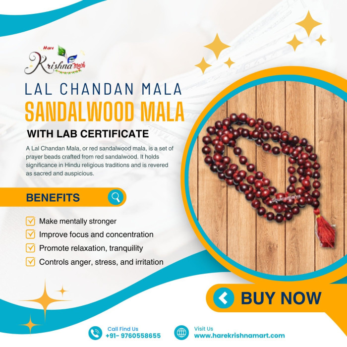Lal Chandan Mala(sandalwood mala)
