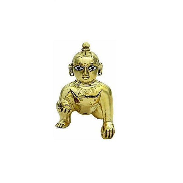 Laddu Gopal Brass Idol/Bal Gopal/ (Size Four/4 no.)